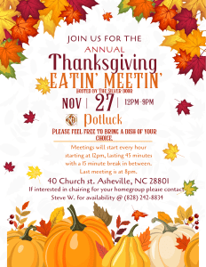 Thanksgiving Eatin’ Meetin’ hosted by Silver Doorb @ Silver Door Meeting Space