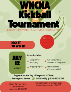 WNCNA Kickball Tournament @ Roger Farmer Park
