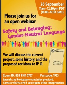 Safety & Belonging: Gender-Neutral Language  Open Webinar
